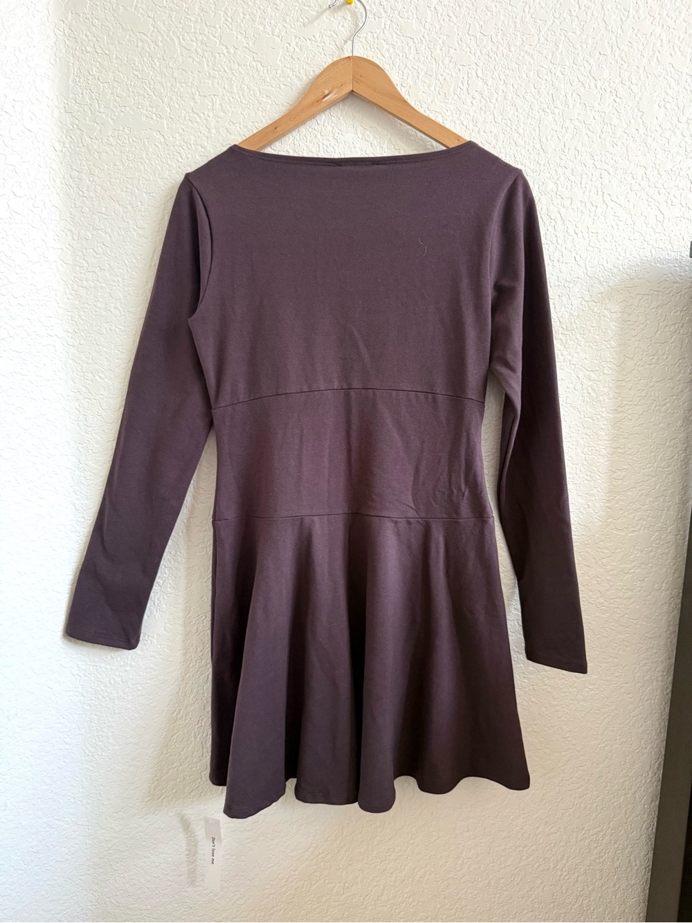 Reformation Melissa Knit Dress in Black Currant or Dark Brown Size M Long Sleeve - Picture 6 of 8